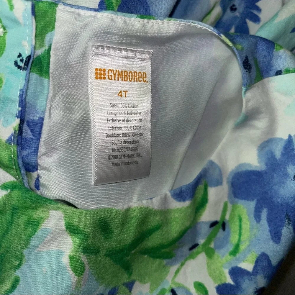 Gymboree‎ Blue Floral Sleeveless Dress 4T